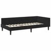 vidaXL Cadre de lit d'angle Noir 80 cm x 200 cm VeloursetContreplaqu&eacute;