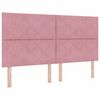 vidaXL Lit &agrave; ressorts avec matelas Rose 180 x 200 cm tissu