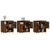 vidaXL Buffets 3 pcs Ch&ecirc;ne fum&eacute; Bois d'ing&eacute;nierie