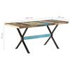 vidaXL Table de salle à manger 160x80x76cm Bois de récupération massif