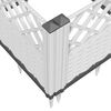 vidaXL Jardini&egrave;re avec piquets blanc 43,5x43,5x43,5 cm PP