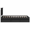 vidaXL Cadre de lit Noir 90 x 190 cm Bois de pin massif