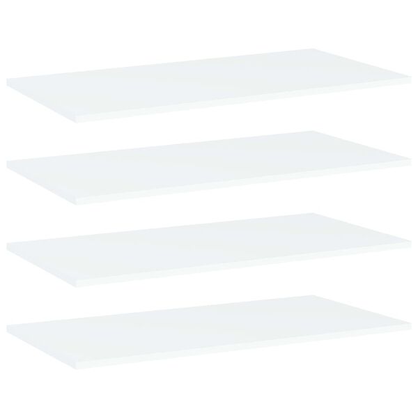 vidaXL Panneaux de biblioth&egrave;que 4 pcs blanc bois d&rsquo;ing&eacute;nierie