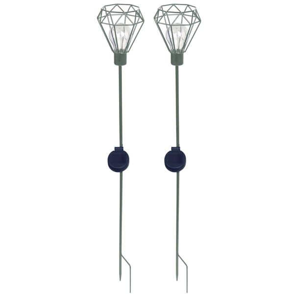 Luxform Lampe sur piquet de jardin &agrave; LED solaire Diamond 2 pcs