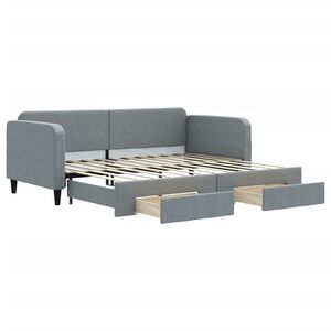 vidaXL Lit de jour avec gigogne et tiroirs sans matelas 90x200 cm