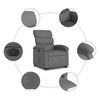 vidaXL Fauteuil inclinable &eacute;lectrique gris fonc&eacute; tissu