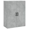 vidaXL Buffet haut Gris b&eacute;ton 69,5x34x180 cm Bois d'ing&eacute;nierie