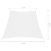 vidaXL Voile de parasol Tissu Oxford trap&egrave;ze 3/4x3 m Blanc