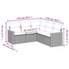 vidaXL Salon de jardin 5 pcs avec coussins noir r&eacute;sine tress&eacute;e
