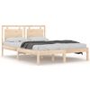 vidaXL Cadre de lit sans matelas 140x190 cm bois massif