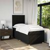 vidaXL Sommier &agrave; lattes de lit avec matelas Noir 90x200 cm Tissu