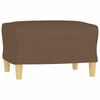 vidaXL Canap&eacute; &agrave; 3 places avec repose-pieds Marron 180 cm Tissu