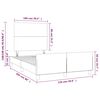 vidaXL Cadre de lit sans matelas noir 120x200 cm tissu