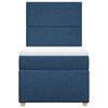 vidaXL Sommier &agrave; lattes de lit avec matelas Bleu 100x200 cm Tissu