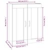 vidaXL Armoire murale suspendue Blanc 69,5x32,5x90 cm