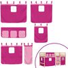 vidaXL Lit mezzanine enfants avec rideaux sans matelas rose 80x200cm
