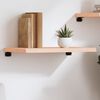 vidaXL &Eacute;tag&egrave;re murale 60x30x(2-4) cm bois de ch&ecirc;ne massif non trait&eacute;