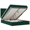 vidaXL Cadre de lit ottoman avec matelas vert fonc&eacute; 140x200 cm velours