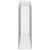vidaXL Paniers &agrave; gabions arqu&eacute;s 25 pcs 200x50x160/180 cm Fer galvanis&eacute;