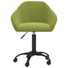 vidaXL Chaises pivotantes &agrave; manger lot de 2 vert clair velours