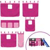 vidaXL Lit mezzanine enfants avec rideaux sans matelas rose 90x200cm