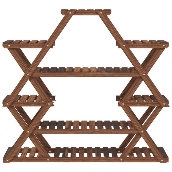 vidaXL Support à fleurs 110x25x105 cm bois massif de sapin