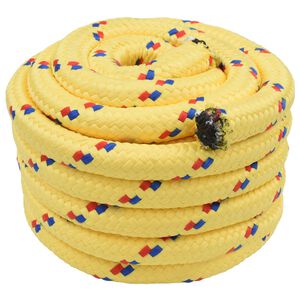 vidaXL Corde de bateau 3 mm 5 m Jaune PP