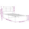 vidaXL Cadre de lit métal sans matelas avec tête de lit blanc 90x200cm