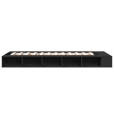 vidaXL Cadre de lit sans matelas noir 75x190 cm