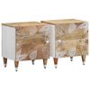 vidaXL Tables de chevet 2 pcs 40x33,5x46 cm Bois de manguier solide