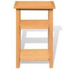 vidaXL Table d'appoint avec étagère à revues Chêne massif 27x35x55 cm