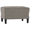 vidaXL Canap&eacute; &agrave; 3 places avec repose-pieds Gris clair 180 cm Velours