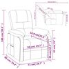 vidaXL Fauteuil de massage Marron fonc&eacute; Tissu