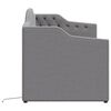 vidaXL Lit avec matelas et &eacute;clairage USB Gris clair Tissu 90x200 cm