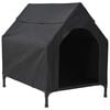 vidaXL Maison pour animaux Noir 110 x 75 x 90 cm Acier