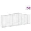 vidaXL Paniers &agrave; gabions arqu&eacute;s 25 pcs 400x50x120/140 cm Fer galvanis&eacute;