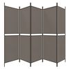 vidaXL Cloison de s&eacute;paration 5 panneaux Anthracite 250x200 cm Tissu