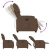 vidaXL Fauteuil inclinable &eacute;lectrique Marron Tissu