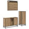 vidaXL Ensemble de mobilier de salle de bain 3 pcs Ch&ecirc;ne artisanal