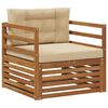 vidaXL Canap&eacute; d&rsquo;ext&eacute;rieur Bois d'acacia massif et polyester