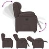 vidaXL Fauteuil inclinable Marron fonc&eacute; Tissu