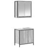 vidaXL Ensemble de meubles de salle de bain 2 pcs en bois d'ing&eacute;nierie gris Sonoma
