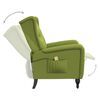 vidaXL Fauteuil de massage inclinable vert clair velours