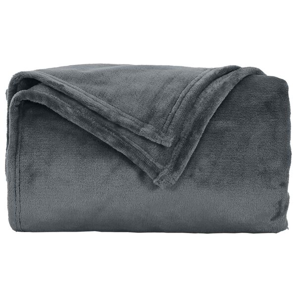 vidaXL Jet&eacute; Gris fonc&eacute; 130 x 150 cm Toison