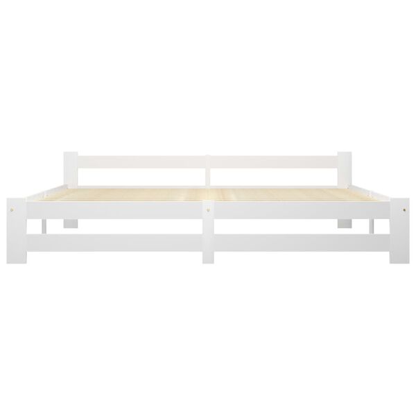 vidaXL Cadre de lit sans matelas blanc bois massif de pin 200x200 cm