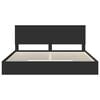 vidaXL Lit de Rangement Noir 200 x 200 cm Bois d'ing&eacute;nierie