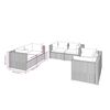 vidaXL Salon de jardin 6 pcs avec coussins r&eacute;sine tress&eacute;e gris