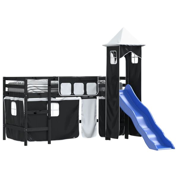 vidaXL Lit mezzanine enfants avec tour sans matelas 90x200 cm