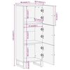 vidaXL Buffet marron et noir 40x33,5x110 cm bois massif de manguier