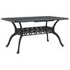 vidaXL Ensemble de salle &agrave; manger pour jardin 5 pcs Noir Aluminium